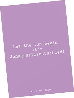 Produktbild von Mr. & Mrs. Panda Postkarte Spruch Junggesellenabschied Spaß - Lavendeltraum - Geschenk, Ansichtskarten, Fotokarte, bildkarte, bevorstehende Hochzeit, Heiraten, Postkarten