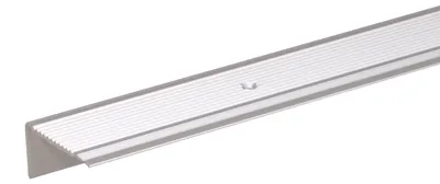 Produktbild von Alberts Treppenkanten-Schutzprofil | gebohrt | Aluminium, silberfarbig eloxiert | 1000 x 43 x 23 mm