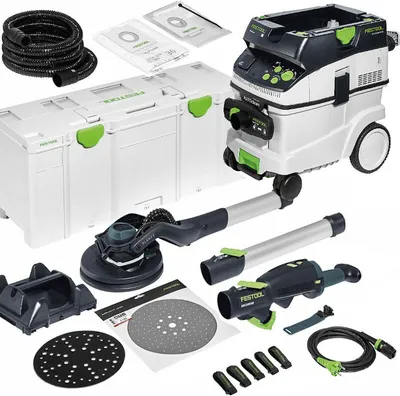 Immagine prodotto di FESTOOL PLANEX LHS 2 225 EQI-Plus levigatrice a collo lungo con luce LED + aspiratore mobile CTM 36 E AC