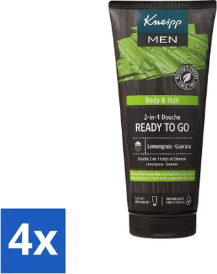 Imagen del producto de Gel de ducha Kneipp para hombre 2 en 2, línea "Ready to Go", 200 ml - Paquete económico - 4 unidades