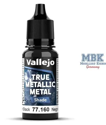 Imagen del producto de Vallejo VA77160, tono metálico verdadero:  obsidiana