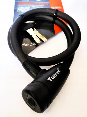 Produktbild von TONYON TY4511 Spiralschloss Fahrradschloss 65cm Schwarz