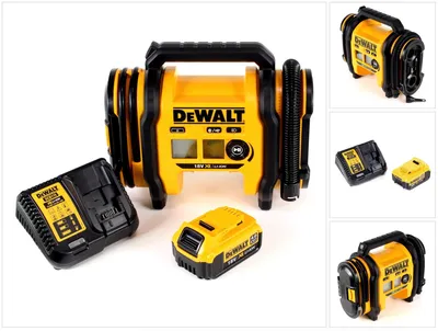 Image de DeWalt DCC018N Gonfleur sans fil 18V 11bar pour KFZ + 1x Batterie 4,0Ah + Chargeur