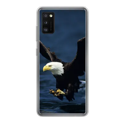 Produktbild von MuchoWow® Handyhülle Schutzhülle Hülle für Samsung Galaxy A41 Adler - Nahaufnahme - Wasser Silikon Softcase Handy Hülle - Mobiltelefon