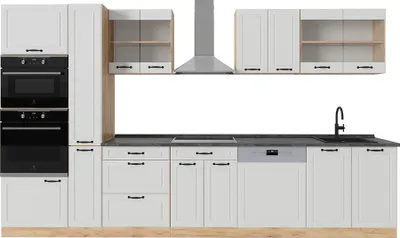 Produktbild von Küchenzeile Vicco R-Line Weiß Landhaus/Goldkraft Eiche 350 cm , AP Anthrazit, Model 53709