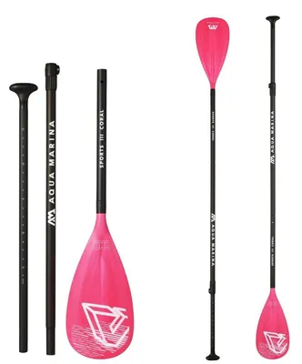 Zdjęcie produktu dla Aqua Marina Sports III Coral, deska SUP aluminiowa, składana, regulowana wysokość 175-220 cm, 3-częściowa