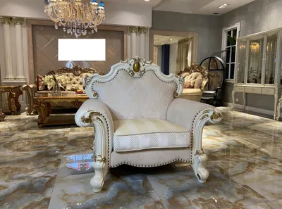 Produktbild von Textil Sessel 1 Sitzer Sofa Polster Sofas Design Luxus Klassische Barock Rokoko