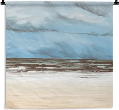 Produktbild von MuchoWow® Wandteppich Wandbehang Meer - Strand - Himmel 150x150 cm Tapisserie Dekoration Wandtuch - Wohnaccessoires - Modernes