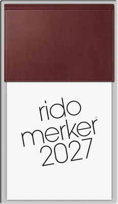 Produktbild von rido/idé 7035003277 Vormerkbuch Mod. Merker 2027 108×201 mm, Kunststoff, dunkelrot