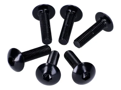 Image de Jeu de vis 6 pièces carénage noir - M5x20