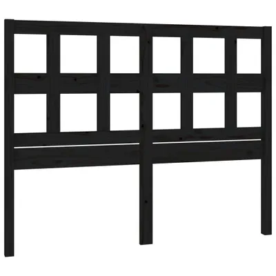 Produktbild von vidaXL Kopfteil Schwarz 185,5x4x100 cm Massivholz Kiefer