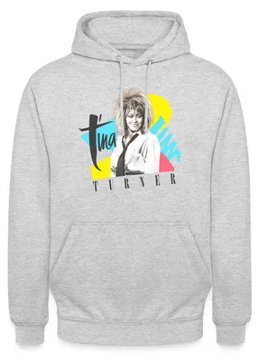 Produktbild von Spreadshirt Tina Turner Fotografie Mit Buntem Hintergrund Uni Hoodie, S, Hellgrau meliert