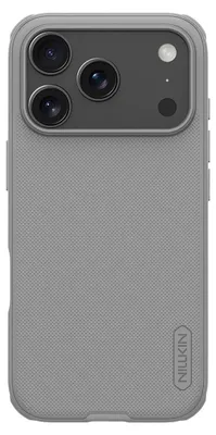 Image de Nillkin, coque Super Frosted Pro pour iPhone 17 Pro Max, design bi-matière, gris