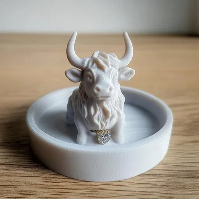 Produktbild von Decords Highland-Rind-Schmuckschale – Farbe: Weiß