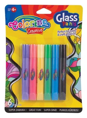 Image de Peinture Sur Verre 6Pcs X 10,5Ml Colorino Kids 68918