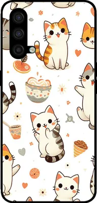 Produktbild von Smartphonica Telefon Fall geeignet für OnePlus Nord CE mit Katze drucken - TPU zurück Abdeckung Fall Katze Design