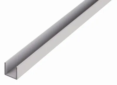 Zdjęcie produktu dla Alberts 475659 Profil U, aluminium, naturalny, 1000 x 8 x 8 mm