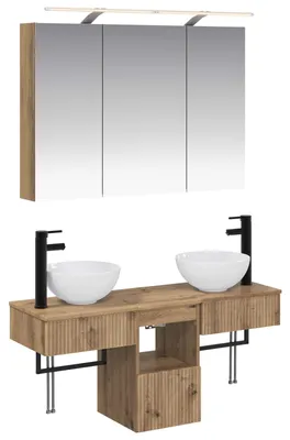 Produktbild von vidaXL Badezimmerschrank-Set 4 Stk. Artisan-Eiche Holzwerkstoff