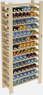 Produktbild von Weinregal Weinregal Holz Flaschenregal für 91 Flaschen NEU!!!Massiv RW-91A