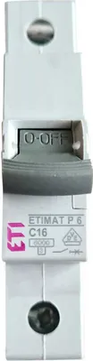 Produktbild von as-Schwabe ETI-Leitungsschutzschalter 1polig C16A zur Hutschienenmontage IP20