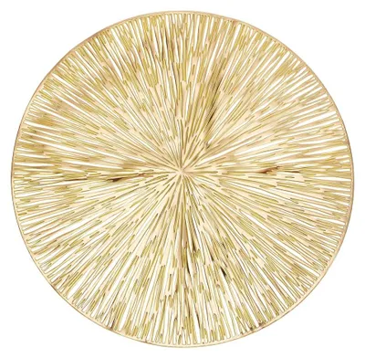 Runde Platzsets, 6er Set, gold metallic, 38 cm, durchbrochen, abwaschbar