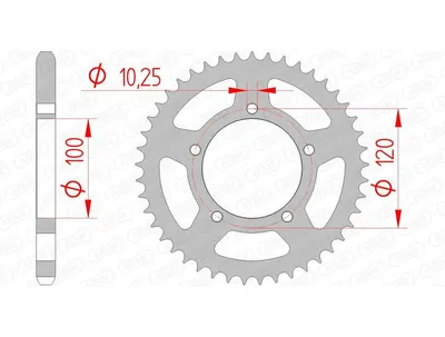 Produktbild von AFAM Standard Stahlritzel hinten 35800 - 525