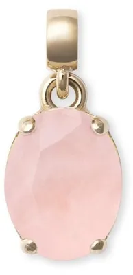 Image de Charmant pendentif plaqué or avec breloques en quartz rose DW00401459