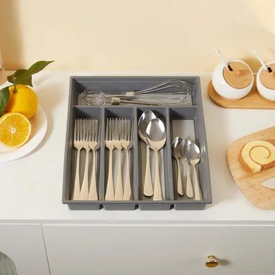 Image de Range-couverts 5 compartiments, gris
