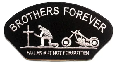 Produktbild von Brothers Forever Biker - Aufnäher, Bügelbild, Aufbügler, Applikationen, Patches, Flicken, Zum Aufbügeln, Größe: 12.9 x 7 cm