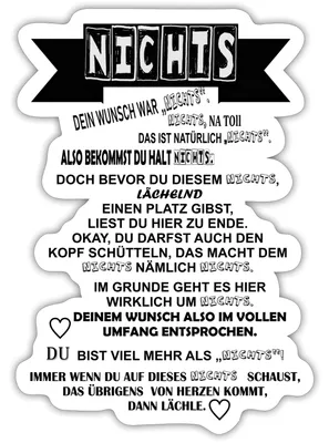 Produktbild von Spreadshirt Nichts Schenken Spruch Geschenkidee Sticker Aufkleber, 10 x 10 cm, Mattweiß