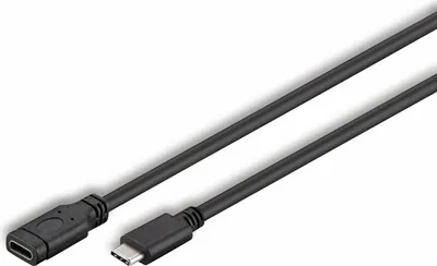 Produktbild von USB-C™ Verlängerung USB 3.1 Generation 1, Schwarz, 1 m