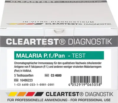 Produktbild von Cleartest® Malaria P.f. / Pan Schnelltest, 5 Tests