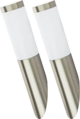 Produktbild von 2er Set Wandlampe, Edelstahl, silber, H 40 cm