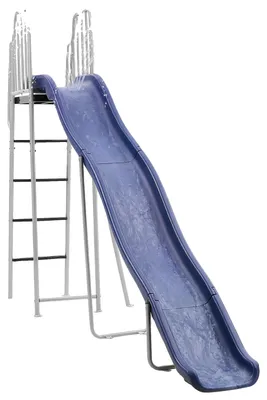 Produktbild von VEVOR Wasserrutsche, große 305 cm Outdoor-Wasserrutsche für Kinder, freistehende Poolrutsche mit integriertem verstellbarem Sprinkler und Kletterleiter, Metall-Kunststoff-Spielplatzgerät, Plattform für Spaß im Garten