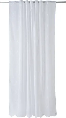 Produktbild von Schlaufenschal - Weiß - 140 x 245 cm - verdeckte Schlaufen