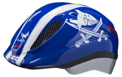 Immagine prodotto di KED Meggy II Originals | Casco da bicicletta per bambini con rete di protezione dagli insetti Luce posteriore a LED integrata Tecnologia maxSHELL, colore: sharky blue, taglia: 46-51 (S)