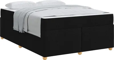 Immagine prodotto di Struttura del letto con materasso Nero 160 x 200 cm Tessuto