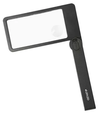 Produktbild von GENIE ML105 Handlupe Leselupe rechteckig mit LED Licht Vergrößerungsglas Lupe