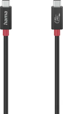 Produktbild von Hama 00200779, 1 m, USB C, USB C, USB4 Gen 3x2, 40 Gbit/s, Schwarz