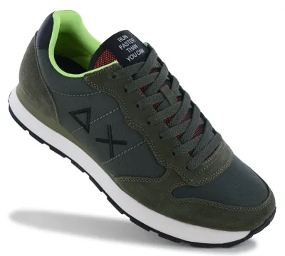 Image de SUN68 Tom Fluo - Baskets pour hommes, couleur vert militaire, référence Z46102-74, taille EU 44