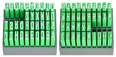 Produktbild von Set aus Tonstempeln mit Buchstaben für die Keramikherstellung