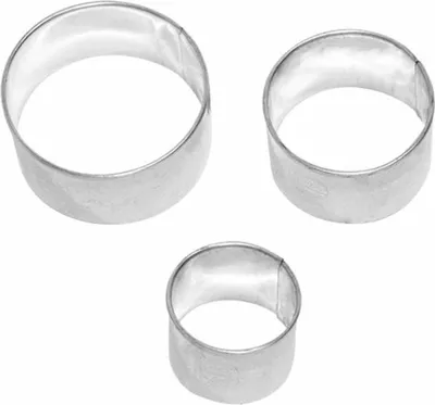 Immagine prodotto di Birkmann Ausstechform Kreis Glatt, 3-tlg., Ausstecher, Plätzchenform, Keks, Plätzchen, Edelstahl, 4 / 5 / 6 cm, 196032