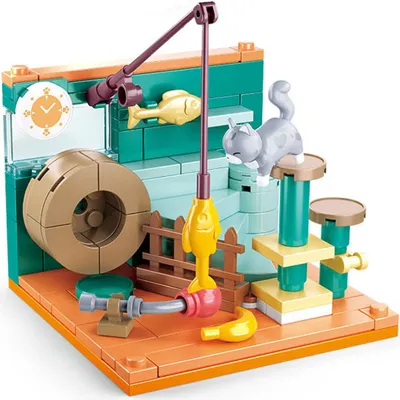 Image de Sluban Mini Handcraft M38-B0919C Coin de pêche avec chat