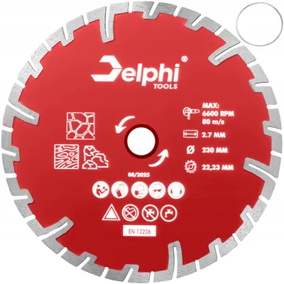 Immagine prodotto di Disco diamantato 230 mm per taglio di calcestruzzo mattoni masselli pietra 230x22,23