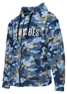 Produktbild von DECALVIBES Herren Zip Hoodie Kapuzenpullover Max Blue Camouflage - L