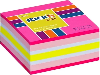 Produktbild von Hopax Haftnotizen - 51 x 51 mm / 250 Zettel / Mix rosa