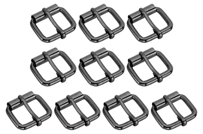 Image de Fermeture à boucle en métal - 10 pièces pour ceintures - 26 mm - Noir