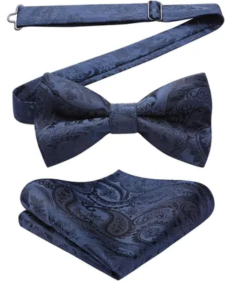 Imagen del producto de Pañuelo de bolsillo para hombre, ajustable, para esmoquin, boda, color azul oscuro, modelo 1