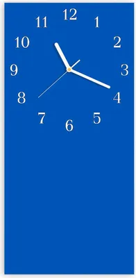 Produktbild von Wanduhr aus Glas mit Motiv Blauer Hintergrund I- 30 x 60 cm - inkl. Aufhängesystem