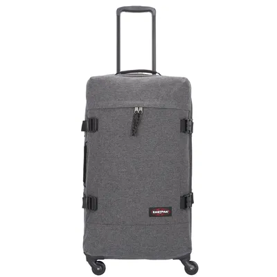 A gray Eastpak Trans4 M 4-wheel trolley is shown against a white background.